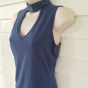 enough about me Blue Bodysuit  Large